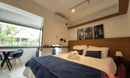 Apartamento Studio MOBILIADO para Locação com 1 dormitório, com 29 m² - Cerqueira César
