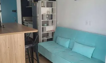 Apartamento Studio MOBILIADO à Venda ou Locação com 1 dormitório, 1 vaga de garagem, com 35 m² - Consolação
