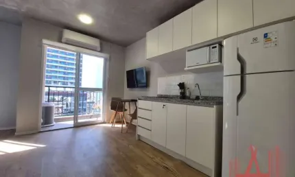 Apartamento studio mobiliado para locação com 1 dormitório, com 25 m² - pinheiros