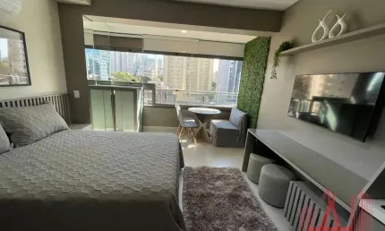 Studio com 1 dormitório para alugar, 28 m² por r$ 3.502,30/mês - vila clementino - são paulo/sp