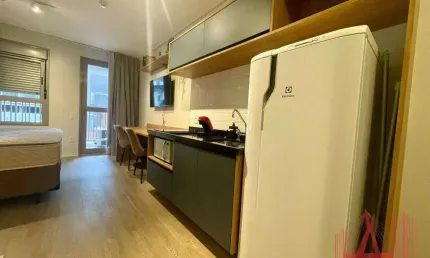 Apartamento studio mobiliado para locação com 1 dormitório, com 24 m² - vila madalena