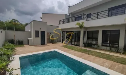 Casa sobrado com três suites a venda no parque brasil 500- cond. royal garden - paulínia sp