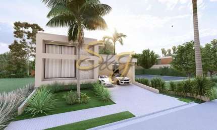 CASA TERREA COM TRÊS SUITES A VENDA NO PARQUE BRASIL 500- COND. SANTORINI - PAULÍNIA SP
