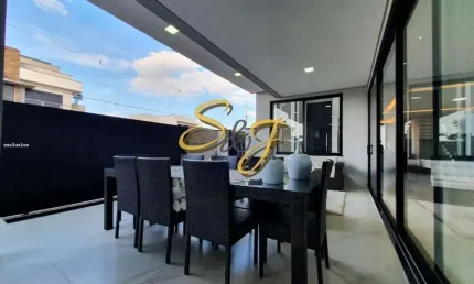 Casa sobrado com três suites a venda no bairro parque brasil 500- cond. portinari club - paulínia sp