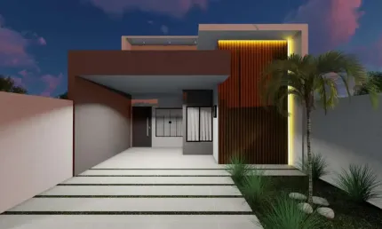 Casa para Venda em Umuarama, Jardim Português faz fundo com muro Atacadão, 3 dormitórios, 1 suíte, 2 banheiros, 2 vagas