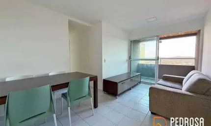 Apto com 57 m2 - 2 quartos (1 suíte) - Verano Ponta Negra - Semi mobiliado - Andar alto - 1 vaga