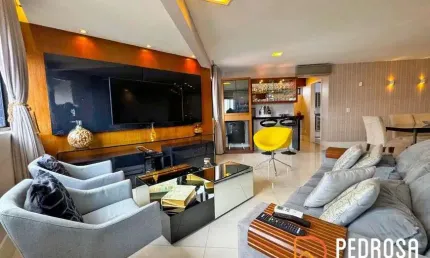 Apartamento com 178 m2 - 4 quartos (3 suítes) - Mobiliado - Cond. Safira Tirol - 3 vagas - Nascente