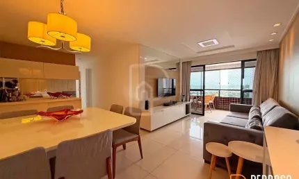 Apto com 109 m2 - 3 suítes - Ravissant Lagoa Nova - Alto Padrão Reformado - 3 vagas - Andar alto - Financiável