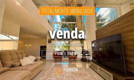 VENDA | 260 m2 | R$ 2.200 M | 4 suítes | Mobiliada | Energia Solar | Lote de esquina