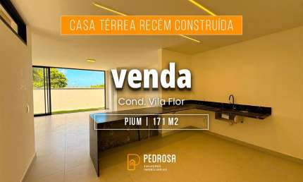 VENDA CASA | CONDOMINIO VILA FLOR | 171 m2 | R$ 850 mil | 3 suítes | casa térrea | Nunca habitada