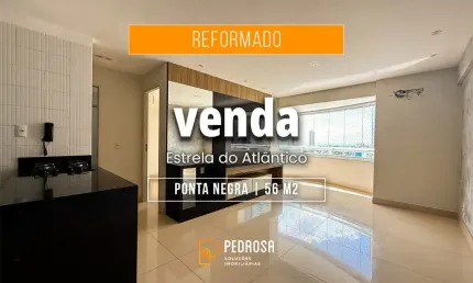 Apartamento a venda com 59 m2 | 2 quartos | Reformado | 1 vaga em Ponta Negra
