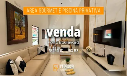 Casa térrea a venda com 193 m2 | R$ 1.290 M | 3 suítes | Recém construída | 4 vagas | Energia Solar em Neópolis