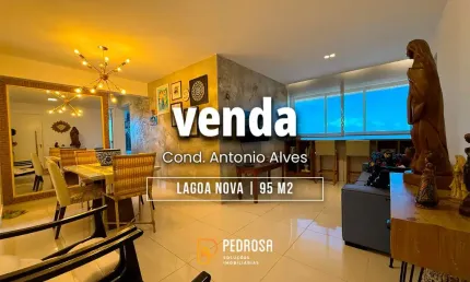 Apartamento a venda com 95 m² | 3 quartos (1 suíte) | Andar Alto | 2 vagas | Lagoa Nova