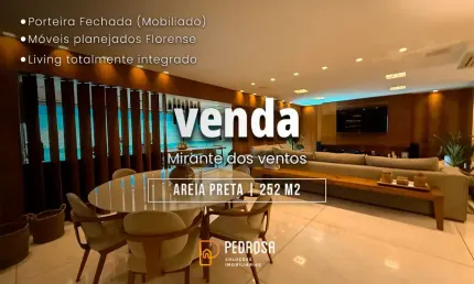 Fantástico apartamento mobiliado com 252 m² e 3 Suítes em Areia Preta Natal/RN