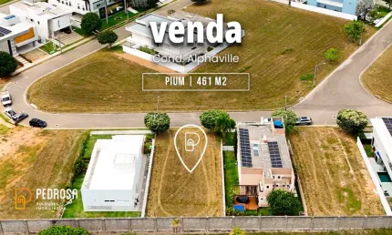 fantastico lote plamo com 461 m2 a venda no Condomínio Alphaville Catuana