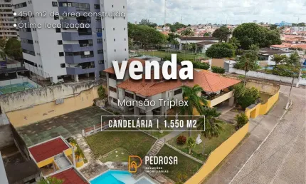 Fanstática casa triplex a venda com 450m2 e 5 suítes em um lote de 1.550m2 em candelária natal/rn