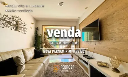 Ótimo apartamento à venda de 83m2 com 3 quartos em andar alto na melhor localização de nova parnamirim.