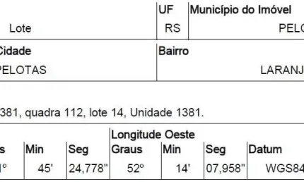 Oportunidade Única em PELOTAS - RS | Tipo: Terreno | Negociação: Venda Direta Online  | Situação: Imóvel