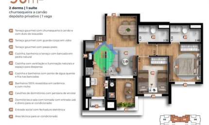 Apartamento 58m² à venda por 580.000,00 no Vila Yara, Osasco, SP
