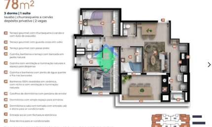 Apartamento 78m² à venda por 780.000,00 no Vila Yara, Osasco, SP