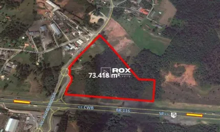 Terreno à venda, 73418 m² por r$ 23.127.000 - colônia rio grande, são josé dos pinhais/pr