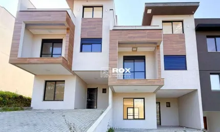 Sobrado 3 quartos com quintal em condomínio fechado,  à venda, 156 m² por r$ 900.000 - santa cândida - curitiba/pr