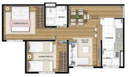 Apartamento com 2 dormitórios à venda, 48 m² por r$ 210.000,00 - loteamento novo angulo - hortolândia/sp