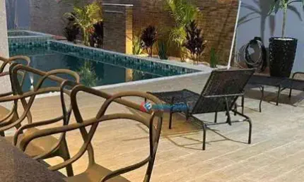 Linda chácara com piscina e espaço gourmet, fino acabamento e bom gosto por R$ 600.000 - Jardim Minezotta  - Sumaré/SP.