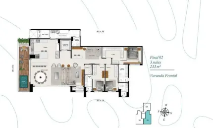 Apartamento à venda Terraço Bougainville c/ 3 Suítes no Marista