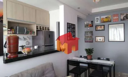 Apartamento com 2 dormitórios à venda, 50 m² por R$ 190.000,00 - Chácara Letônia - Americana/SP