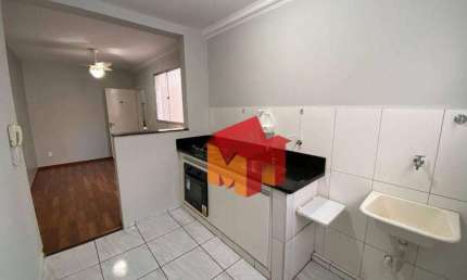 Apartamento com 2 dormitórios para alugar, 60 m² por R$ 1.360,00/mês - Jardim Recanto - Americana/SP