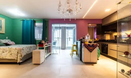 Apartamento tipo para venda com 1 quarto, sendo 1 suíte, 52m²