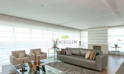 Apartamento com 4 quartos, para alugar, 232 m² por r$ 14.440/mês - campo comprido- curitiba/pr