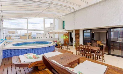 Cobertura com 3 dormitórios para alugar, 318 m² por r$ 14.900,00/mês - juvevê - curitiba/pr