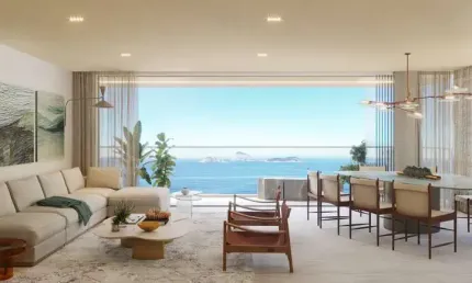 O melhor apartamento de luxo, 346m², 6 vagas, 4 suítes, de frente para o mar da praia de ipanema - posto 8