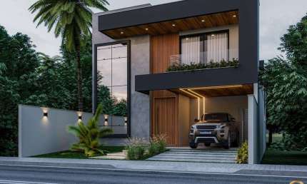 Casa Padrão-Luxo, com 3 suítes com closet, contemporânea e no início do Recreio, dentro de Condomínio com lazer e segurança 24hs.
