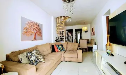 Cobertura Duplex, podendo construir Triplex, 3 quartos, 2 vagas, vista Pedra da Gávea, no metrô Jardim Oceânico.