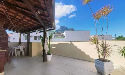 Cobertura Duplex, podendo construir Triplex, 3 quartos, 2 vagas, vista Pedra da Gávea, no metrô Jardim Oceânico.