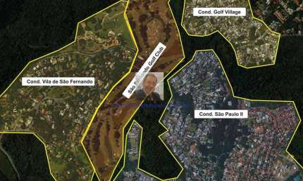 Vende-se Terreno no Cond. Golf Village (LOTE) 578,70 m² alto em declive, co