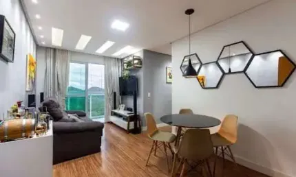 Apartamento de três quartos, decorado no Jardim Pendotiba Clube Condomínio