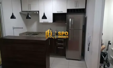 Cond viaza , apto de 43 metros para venda e locação semi mobiliado com 2 quartos e 1 vaga.