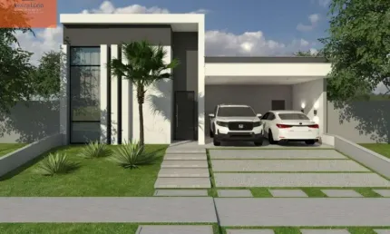 'Casa de Luxo em Condomínio Fechado: 3 Suítes, Piscina com Cascata e Armários Planejados - 300m² de Terreno'
