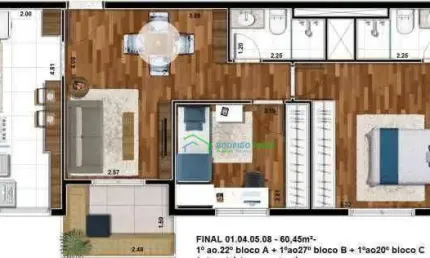 Apartamento 2 dormitórios, 1 suíte e varanda gourmet à 400m do parque municipal de barueri e 7 minutos de alphaville - venda e locação.