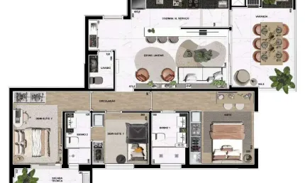 Apartamento com 3 quartos à venda no Petrópolis, Londrina , 103 m2