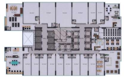 Sala no Grand Tower Shopping 65m². Obra ganhou Troféu ADEMI!
