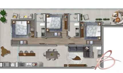 Apartamento pré lançamento no fazenda de 3 suítes tabela zero
