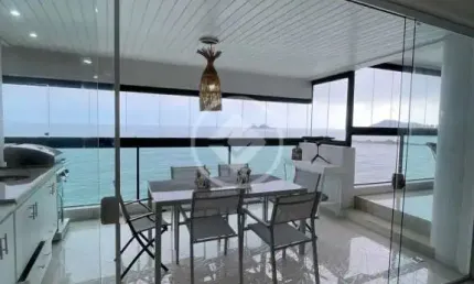 Apartamento para venda ou locação anual com Vista total para o mar na Praia da Pitangueiras, Guarujá-SP codigo: 102645