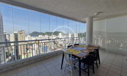Apartamento loc anual 3 dormitórios com lazer total Asturias Guarujá SP codigo: 119276