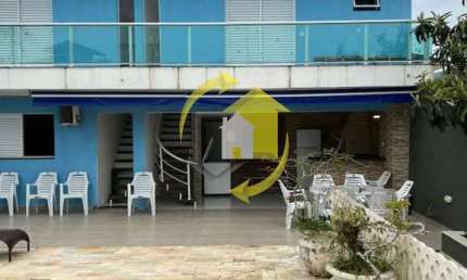 PORTEIRA FECHADA - MORADA DA PRAIA BORACEIA - 380 M² - 6 DORM. - 6 VAGAS - 500M DA PRAIA - C/ PISCINA E CHURRASQUEIRA