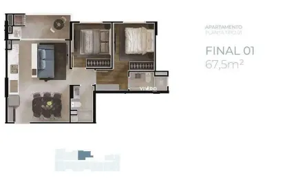 Oportunidade única! apartamento com 2 dormitórios na praia brava de itajaí